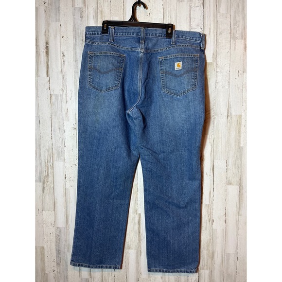 Carhartt Mens Blue Jeans‎ relaxed Fit  40x30 - Picture 2 of 4